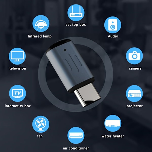 Type C Interface Smart App Control Telefon fjernbetjeningsadapter Silver
