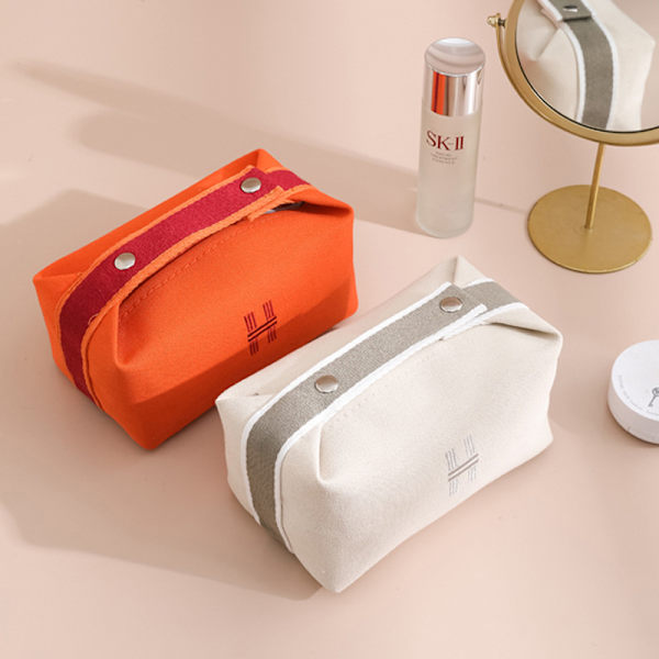 Simpelt vandtæt lærredsmakeuppose Fashion kosmetisk etui A3