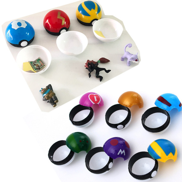 12 stk/sæt poke-mon pokeball Figur Poke-mon legetøj