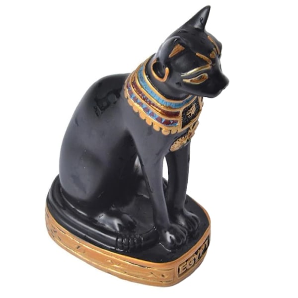 Kattestatue Ornament Egyptisk Kat Figur Statuette Dekoration White
