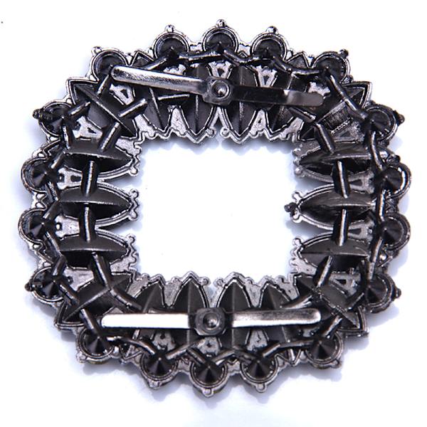 Kvinder Sko Clips DIY Sko Charms Blomster dekorative tilbehør Black