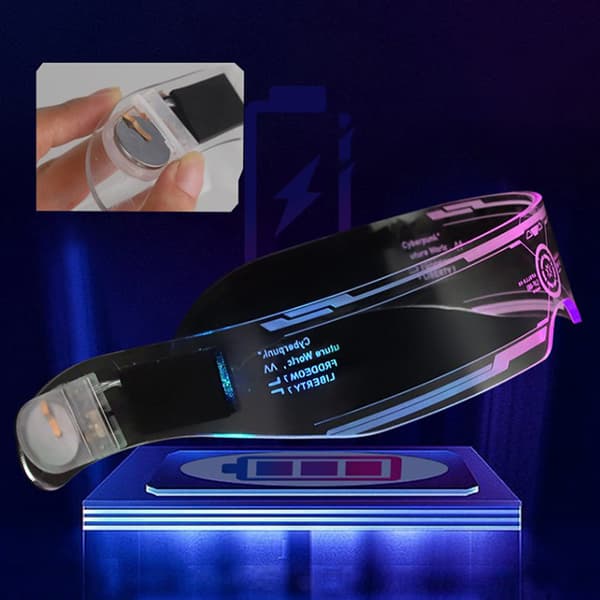 Muoti Luminous Koristelasit Neon Party aurinkolasit Transparent