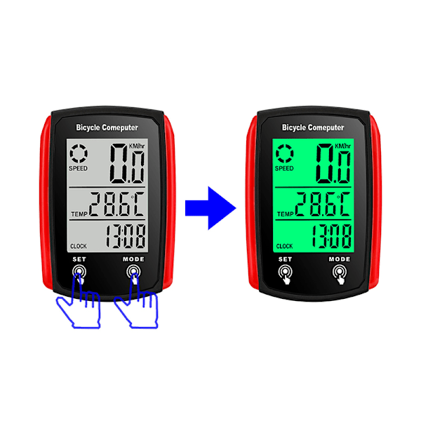 Langallinen nopeusmittari pyörän LCD-nopeusmittarille