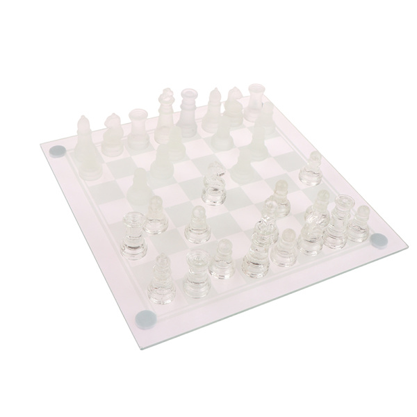 1Set Craft Crystal Glass Chess Set Murtumaton shakkipeli