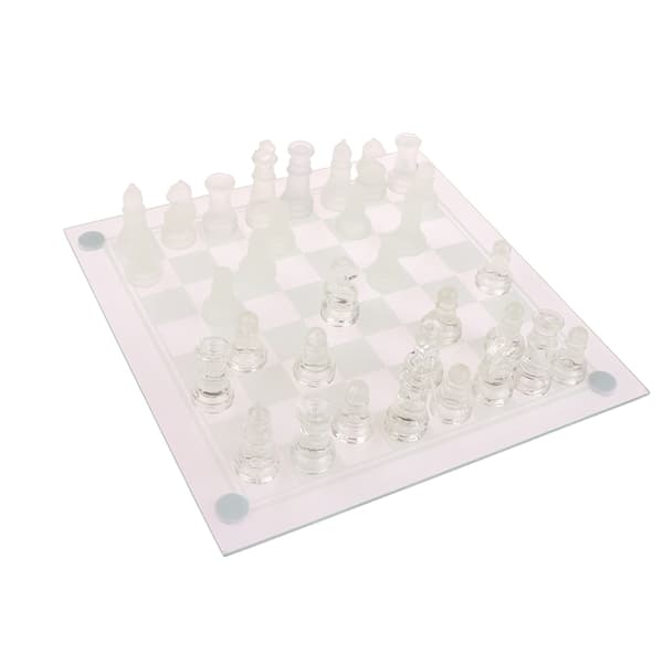 1sett Craft Crystal Glass Chess Set Anti-broken sjakkspill