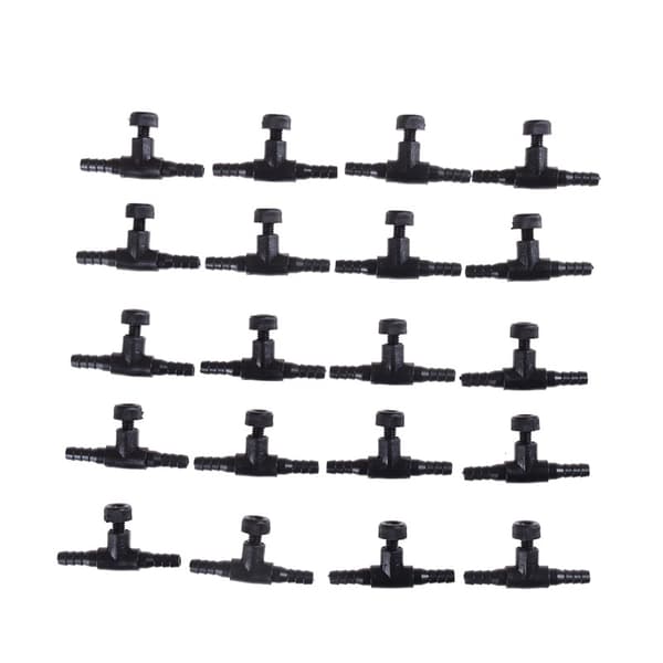 20 st 4 mm akvarium akvarium Justera luftledningsslangens volymflöde Black
