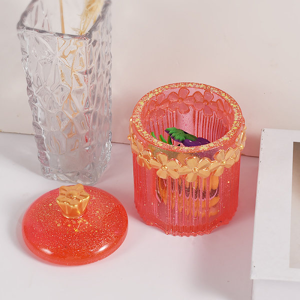 Randig blomkruka Form DIY Flower Storage Box Craft
