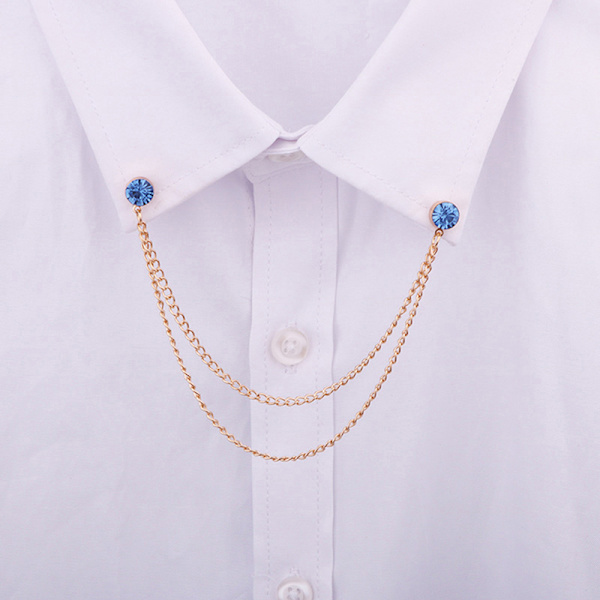 Rhinestone Tupsuketju Rintaneula Pin Puit Paita Rintanappi Corsage Col White