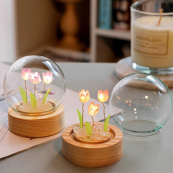Tulip Night Lights gør-det-selv Materialepakke Kreativ natlampe 5 flowers