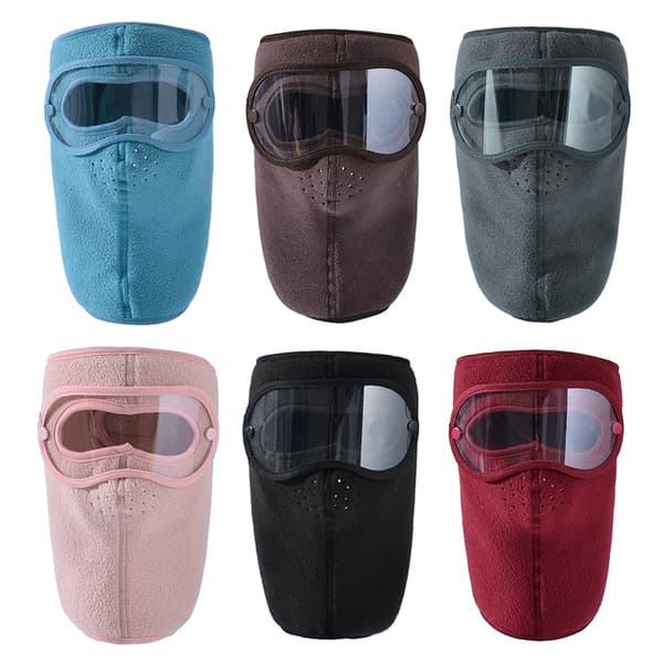 Vindtät dammtät mask med HD-glasögon Black