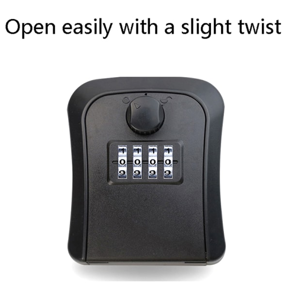 Väggmonterad Key Secret Box Organizer Låsbox Gray
