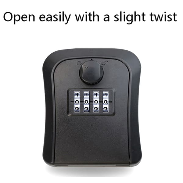 Vægmonteret nøgle Secret Box Opbevaring Organizer Låseboks Black
