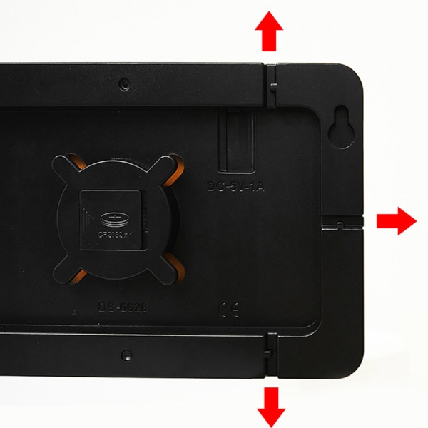 LED Digital Väggklocka Elektronisk Väggdatum Väggmonterad Orange 16 in