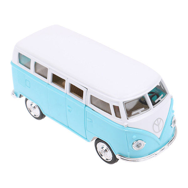 Linja-autojen metalliseos painevaletut lelut takaisinvedettävät automallit lapsille Light blue