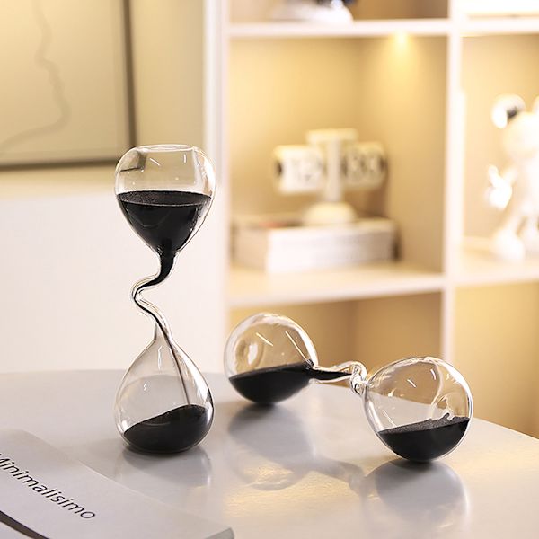 Svart timglas, modern stil, heminredning one size