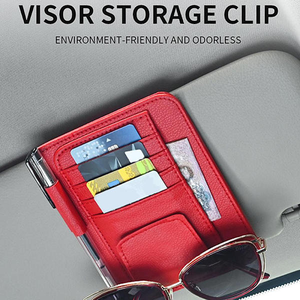 Auton aurinkolasien organizer Multi-Pocket Storage aurinkolasien pidike Black