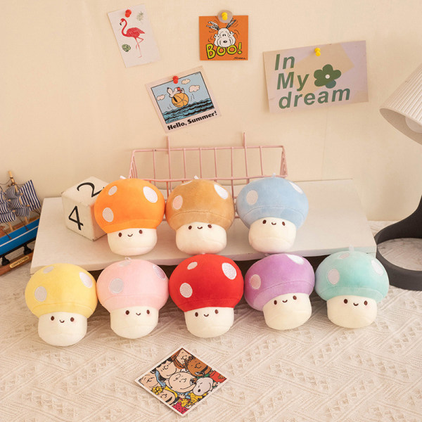 10 cm Mushroom Plush Toys e Mushroom Plush Fylt s Purple Hight 10CM