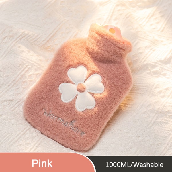 1000 ml kuumavesipussi, lämmin vatsa kädet ja lämmin vesipussi Pink 1000ML