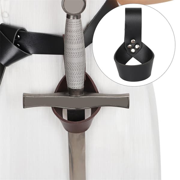 Middelalderlig sværdskede pige Warrior Retro Style skedeholder Black