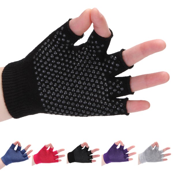 Uudet Half Finger Grip Gloves Building Strength Pyöräily Ei-s Black