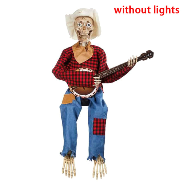 Horror Night Gifts Animerede banjoskeletter til Halloween Red