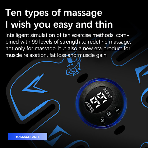 Stimulator Toner Fitness Belts Exerciser EMS -vatsan harjoittaja with data cable and remote control