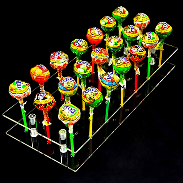 21 Hål Akryl Cake Lollipop Display Stand Hållare