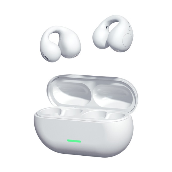 Trådløse øretelefoner Øreclips Bluetooth-hovedtelefoner Stereo White