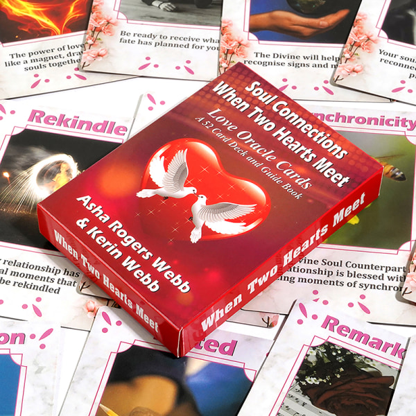 Sjælsforbindelser, når to hjerter mødes Oracle Card Tarot Game