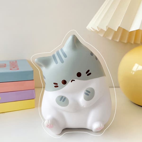 Morsomme og elastiske myke katt Squishy leker  leker gaver Gray