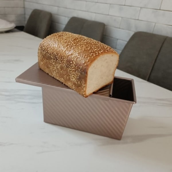 1 stk Non-stick Toast Form Toastæske med låg Konditorkar Gold large