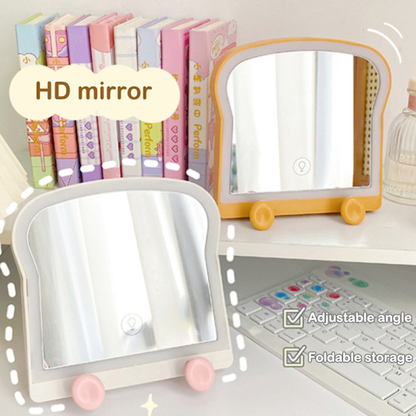 1 STK LED Lys Sminkespeil Dagslys Vanity Mirror Brown