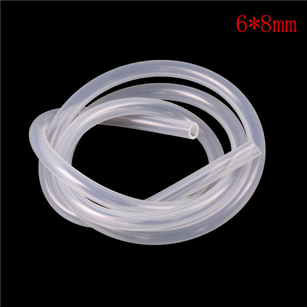 1M Grade Clear Translucent Silicone Tube Ikke-giftig ølmælk S A3 6*8mm