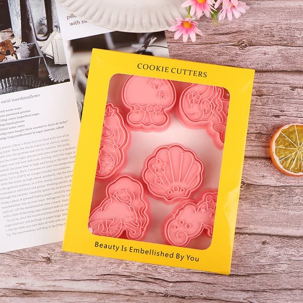 6st/ set Mermaid Shell Seahorse Cookie Mould DIY 6Pcs