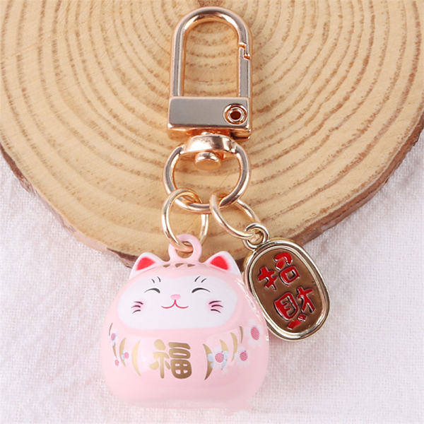 Sarjakuva ja Lucky Cat avaimenperät Autolaukku Decor Bell Pendent pink
