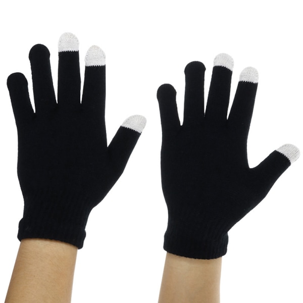 USB-opvarmede handsker Varme konstant temperatur berøringshandsker Black