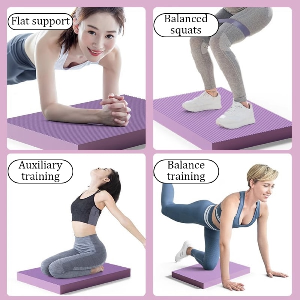 Balance Soft Yogamatta Yogamatta Sport Fitness Golvmatta purple 40cm*33cm*4cm