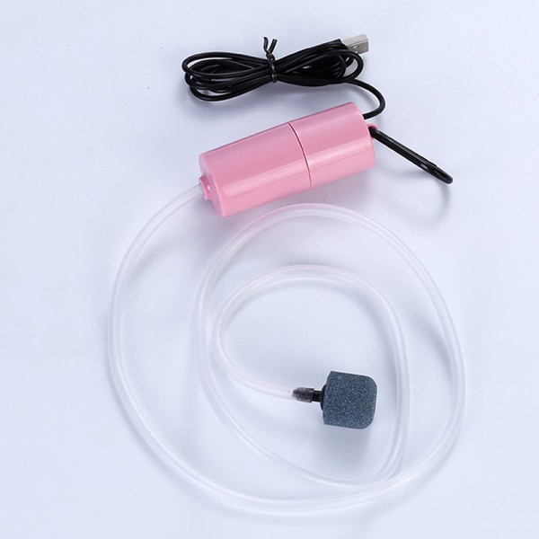Akvarium oksygen luftpumpe fisketank USB Silent Air Compressor Pink
