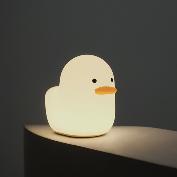 e Nattlys Silikon Soft Touch Sensor Duck LED Nattlampe Duck