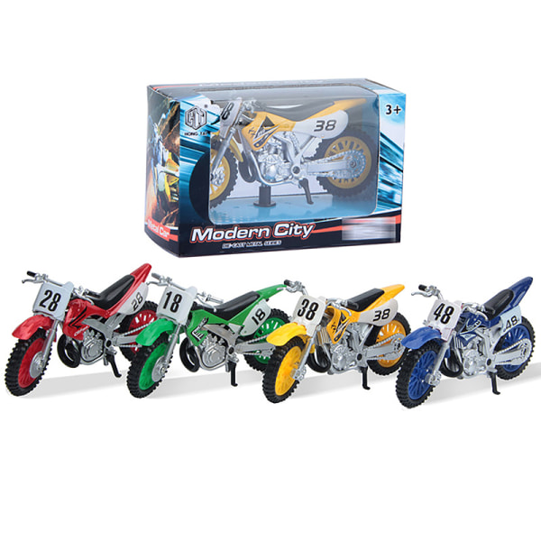 Äventyrssimulerad legering motorcykelmodell leksak för barn Yellow