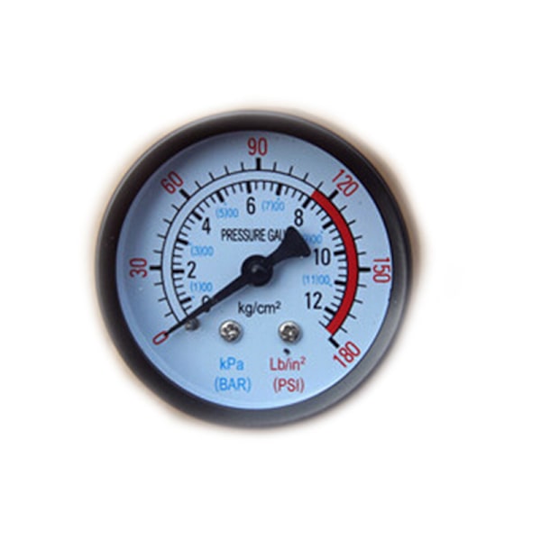 0-180PSI Luftkompressor Pneumatisk Hydraulisk Vätsketrycksmätare
