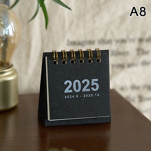 2025 Mini Simple Lille Skrivebords Kalender Lomme Bærbar Kalender P A8