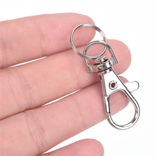 10PC Silver Swivel Trigger Clips Snap Lobster Clasp Hook Bag Ke