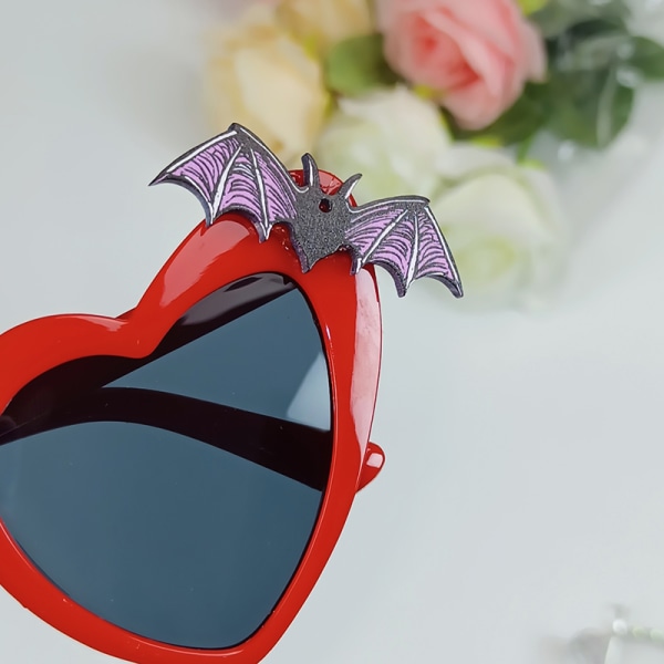 Bat aurinkolasit Spooky Gothic Halloween-sisustustarvikkeet Red