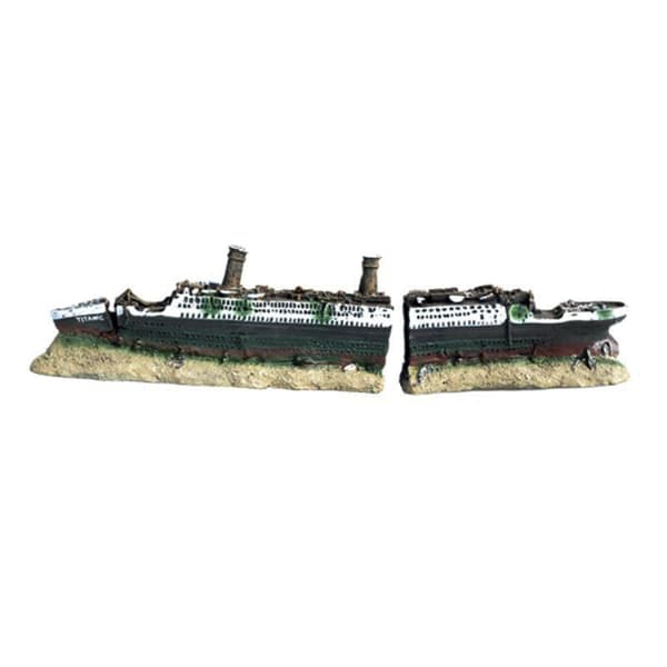 Akvarie dekorasjon Synkende Titanic Model Skipsvrak ornamenter