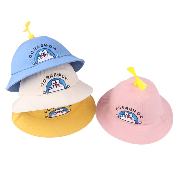 Doraemon Small Propell Barn Baby Fisherman Hat Mesh Cap Pink