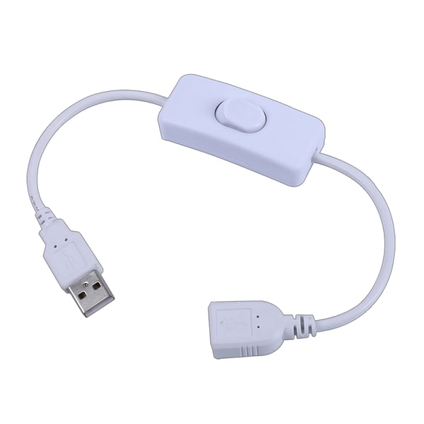 USB-kabel hann-til-hun-bryterkabel vekslende LED-lampe strømlinje White