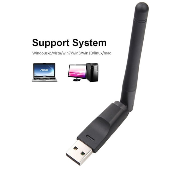 150 Mbps trådlöst nätverkskort Mini USB WiFi-adapter 1pc