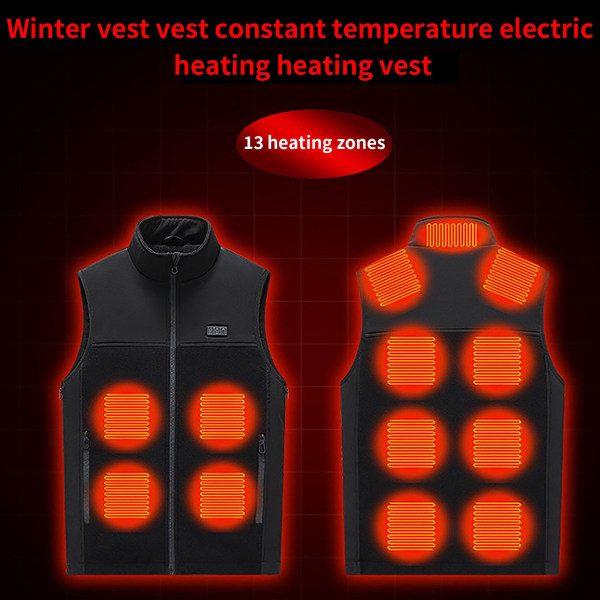 Ny Hot Vest In Winter Udendørs modstandsdygtighed over for kulde Black 4XL