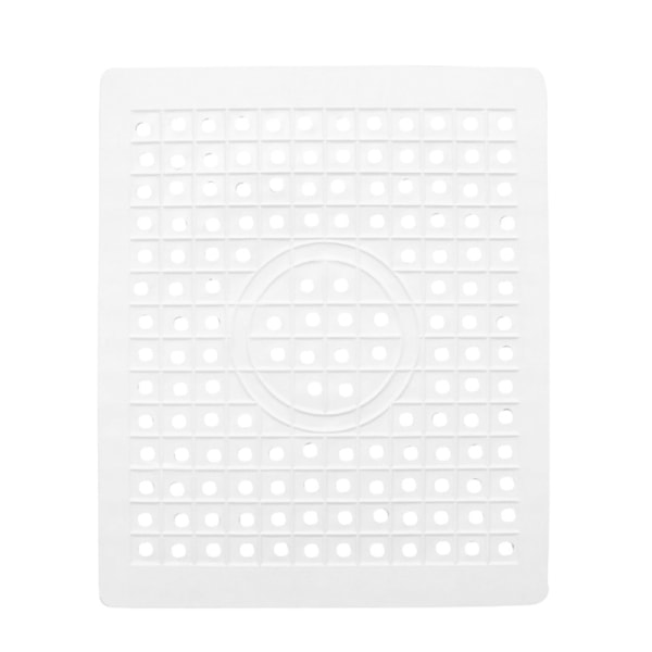 Vaskmåtte Gummi Dish Mat Drainer Skridsikker vask Protector Liner Square white